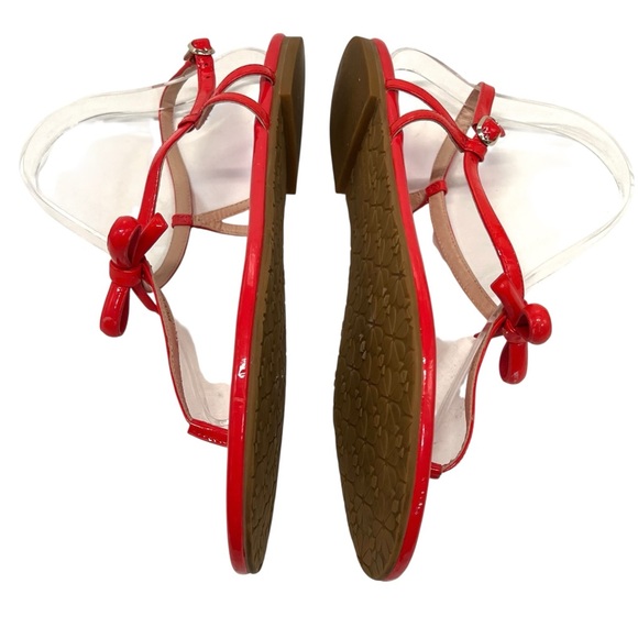 Kate Spade New York Piazza Patent Leather Coral Rose T Strap Sandals Women’s 9 - Picture 10 of 13